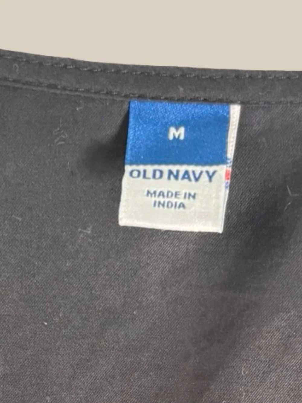 Old Navy Women's Waist Defined Puff Sleeve Wrap Blouse Black V-Neck Tie Side M